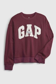 Оригинальный свитшот с круглым вырезом и логотипом Gap, фиолетовый