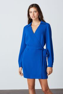 Платье-рубашка мини по индивидуальному заказу Next, синий