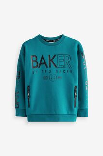 Темно-синяя толстовка с буквенным мотивом Baker by Ted Baker, синий