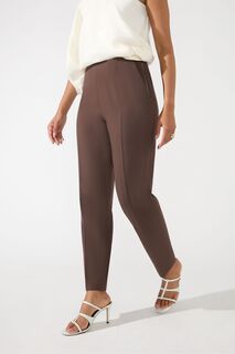Коричневые брюки с молнией сбоку Ro&amp;Zo, коричневый Ro&Zo