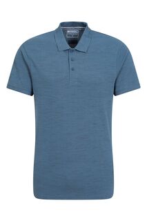 Рубашка-поло из фактурного пике Dawnay с неравномерной тканью - Мужская Mountain Warehouse, синий