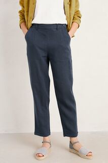 Льняные брюки Cornwall Trengwainton Seasalt, синий
