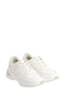 Высокие белые спортивные туфли на шнуровке Calvin Klein, белый