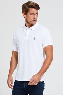 Рубашка-поло из пике Core стандартного кроя U.S. Polo Assn, белый