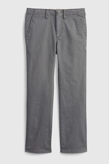 Прямые брюки-чиносы Gap, серый