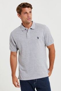 Классическая рубашка-поло серого цвета Vintage Heather U.S. Polo Assn, серый