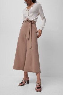 Коричневая юбка и брюки с поясом French Connection, коричневый