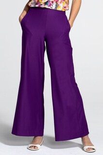 Широкие креповые брюки фиолетового цвета HotSquash Luxe-Lounge Hot Squash, фиолетовый