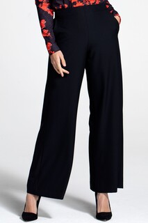 Черные креповые брюки с широкими штанинами HotSquash Luxe-Lounge Hot Squash, черный