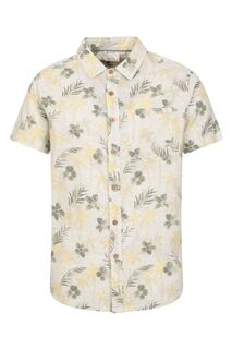 Рубашка с короткими рукавами и тропическим принтом - Мужская Mountain Warehouse, зеленый