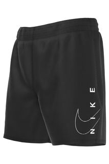 Плавки-шорты Volley с логотипом длина 4 дюйма Nike, черный