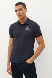Мужская синяя рубашка-поло Core Core с графичным рисунком Lacoste, синий