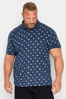 Рубашка-поло с принтом BadRhino Big &amp; Tall, синий