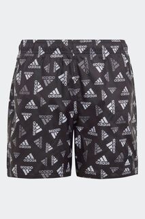 Купальные шорты CLX с логотипом adidas, черный