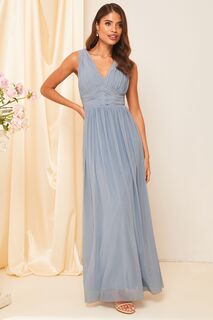 Платье-макси без рукавов под грудь из свадебной коллекции Lipsy, синий