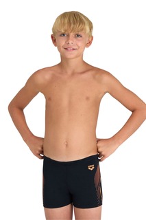 Черные шорты для плавания для мальчиков с графическим принтом Arena, черный