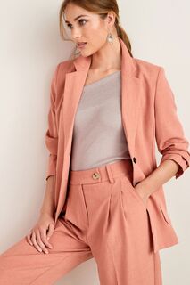 Однобортный пиджак с поперечными полосками Next, розовый