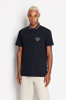 Университетская рубашка-поло Armani Exchange, синий