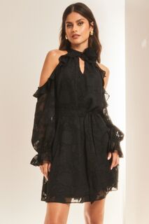 Корсажное мини-платье с открытыми плечами Lipsy, черный