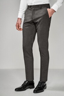 Меланжевый костюм с эластичными брюками Next, серый