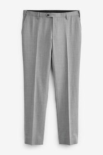 Костюмные брюки из 100% шерсти Next, серый