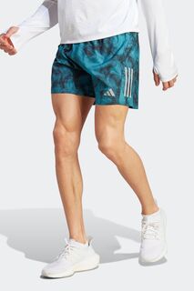 Собственные шорты с принтом Performance The Run adidas, зеленый