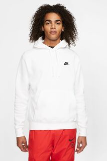 Клубный пуловер с капюшоном Nike, белый