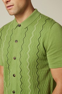 Рубашка-поло с пуговицами Next, зеленый