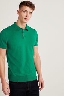 Трикотажная рубашка-поло с короткими рукавами Next, зеленый