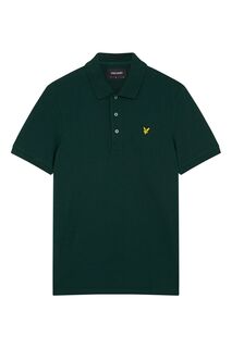 Однотонная зеленая рубашка-поло Lyle &amp; Scott, зеленый