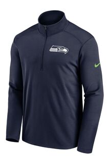 Короткая худи на молнии Fanatics Seattle Seahawks Pacer Nike Nike, синий