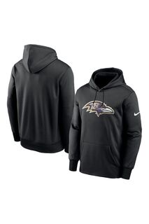 Худи Fanatics Baltimore Ravens Prime Therma с логотипом надетым на голову Nike Nike, черный