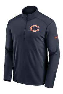 Худи Fanatics Chicago Bears Pacer с логотипом и молнией Nike Nike, синий