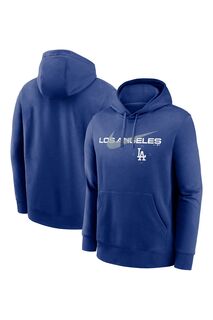 Флисовая толстовка с логотипом Los Angeles Dodgers Swoosh Nike, синий