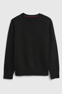 Равномерный свитер из натурального хлопка Gap, черный