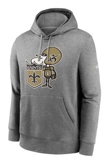 Флисовая худи Nike New Orleans Saints Rewind Club Nike, серый