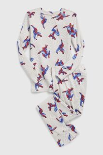 Пижама Marvel Spiderman из органического хлопка с длинными рукавами Gap, белый