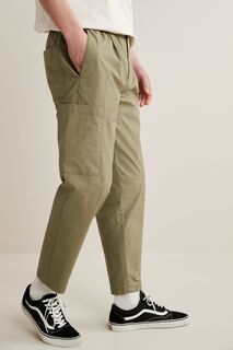 Легкие свободные брюки-карго в практичном стиле Next, зеленый