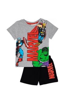 Короткие пижамы Marvel для мальчика Vanilla Underground, серый