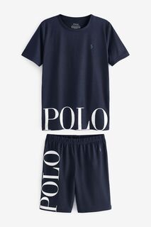 Пижамы и шорты с логотипом Polo Ralph Lauren, синий