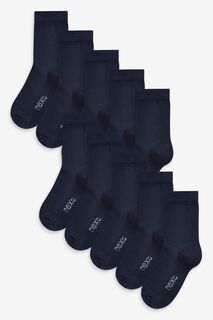 Носки с высоким содержанием хлопка в упаковке 10 шт Next, синий
