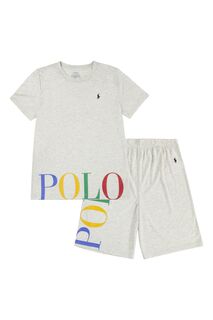 Пижамы и шорты с логотипом Polo Ralph Lauren, серый