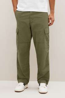 Свободные брюки-карго из материала рипстоп Next, зеленый