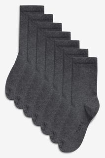 Носки с повышенным содержанием хлопка 7 штук в упаковке Next, серый