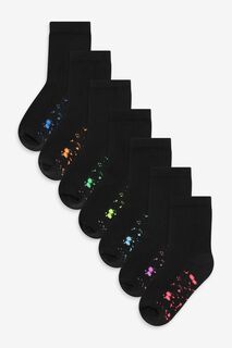 Комплект из 7 пар носков с высоким содержанием хлопка Next, черный