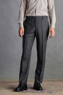 Костюмные брюки классического кроя Signature TG Di Fabio из итальянской клетчатой ткани Next, серый