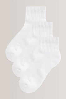 Комплект из 3 пар носков с мягкой подкладкой Next, белый
