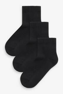 Комплект из 3 пар носков с мягкой амортизацией Next, черный