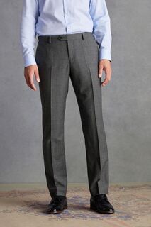 Костюмные брюки из фирменной ткани в британскую клетку приталенного кроя Next, серый