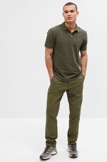 Базовые брюки-чиносы приталенного кроя Gap, зеленый